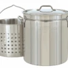 44-Qt. Stainless Stockpot With Lid, Basket