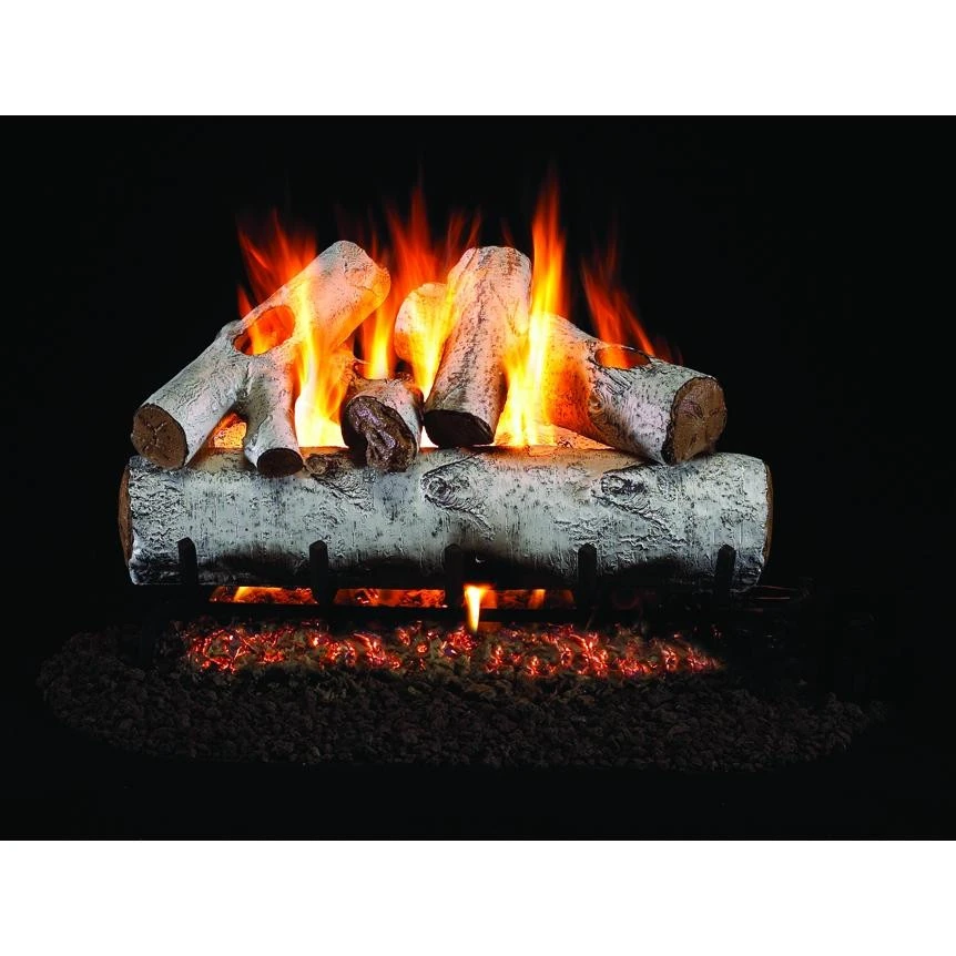 Real Fyre 18" White Birch Gas Log Set, G4 Burner 1 Real Fyre 18" White Birch Gas Log Set, G4 Burner