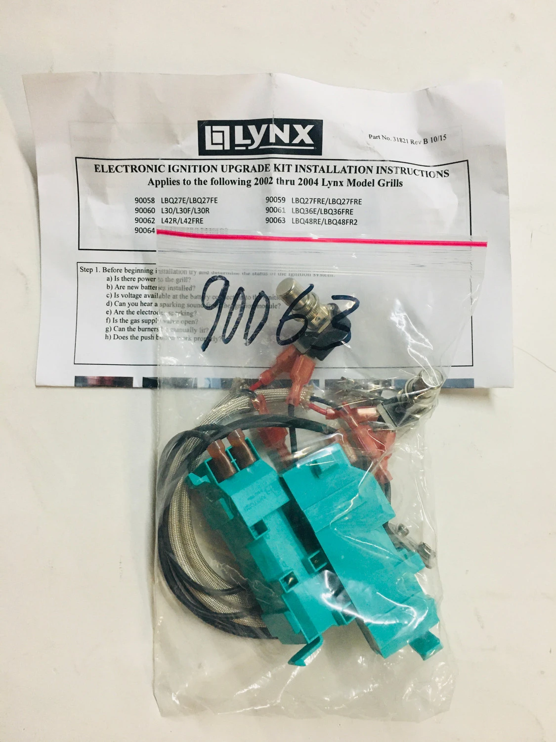 90063 Lynx LBQ48 Ignition Kit 2 90063 Lynx LBQ48 Ignition Kit - Image 2