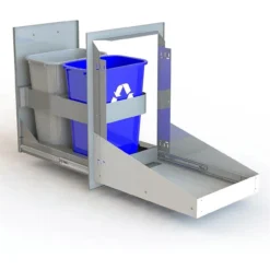 Alfresco Dual Stainless Steel Trash Receptacle Center - AXE-TC2 -Lynx Sales Store Alfresco AXE TC2D 17228.1613419597.1500.1500