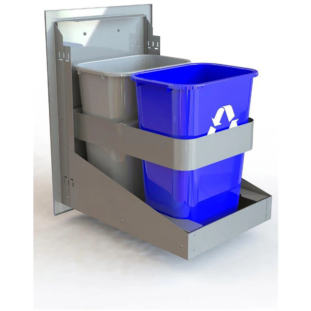 Alfresco Dual Stainless Steel Trash Receptacle Center - AXE-TC2 - Image 2