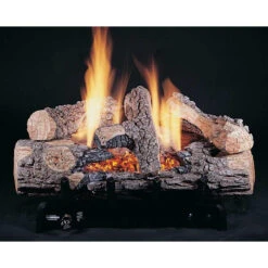 Evening Embers 24-inch 8-Piece Logs Only | Bark/Split | Vent Free