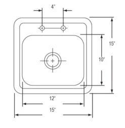 Summerset 15×15″ Stainless Drop In Sink With Hot/Cold Faucet - SSNK-15D -Lynx Sales Store Drop in sink 15 17125.1642780340.1500.1500