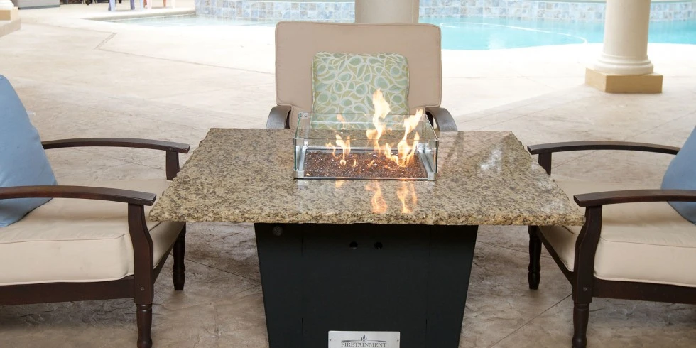 Firetainment Madrid 48" Square Fire Pit Grilling Table 1 Firetainment Madrid 48" Square Fire Pit Grilling Table