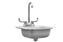 Summerset 15×15″ Stainless Drop In Sink With Hot/Cold Faucet - SSNK-15D -Lynx Sales Store Summerset Sink Drop in 15 28816.1642779752.1500.1500