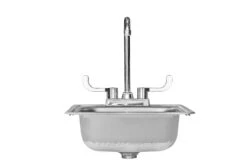 Summerset 15×15″ Stainless Drop In Sink With Hot/Cold Faucet - SSNK-15D -Lynx Sales Store Summerset front view Sink 15 16820.1642779752.1500.1500