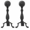 Ball Fireplace Andiron W Short Shank
