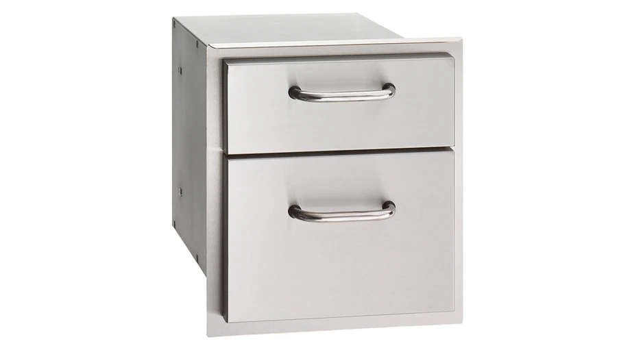 AOG Stainless Steel Double Drawer - 16-15-DSSD 1 AOG Stainless Steel Double Drawer - 16-15-DSSD