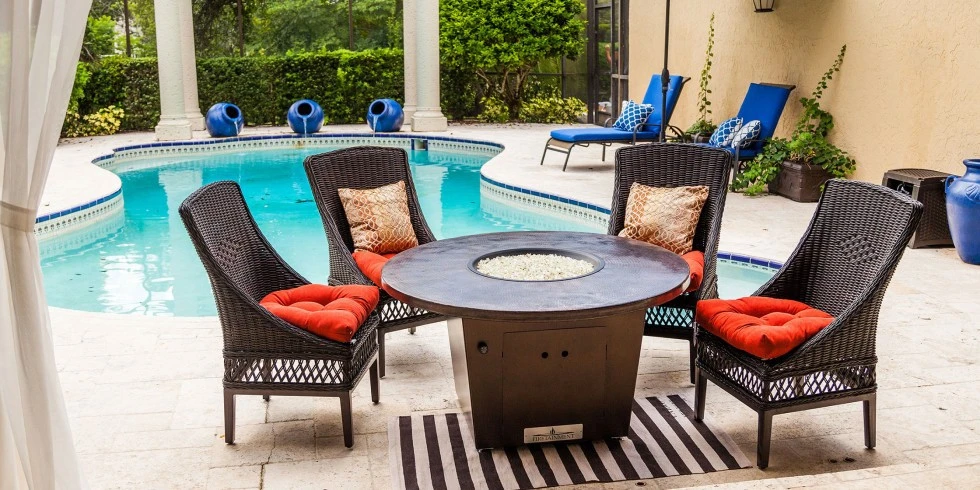 Firetainment Cyprus 42" Round Fire Pit Grilling Table 3 Firetainment Cyprus 42" Round Fire Pit Grilling Table - Image 3