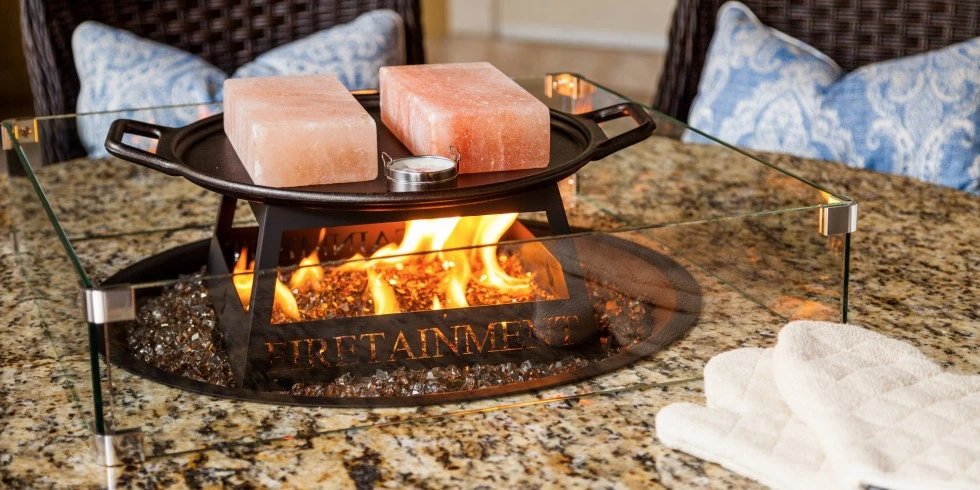 Firetainment Madrid 48" Square Fire Pit Grilling Table 2 Firetainment Madrid 48" Square Fire Pit Grilling Table - Image 2