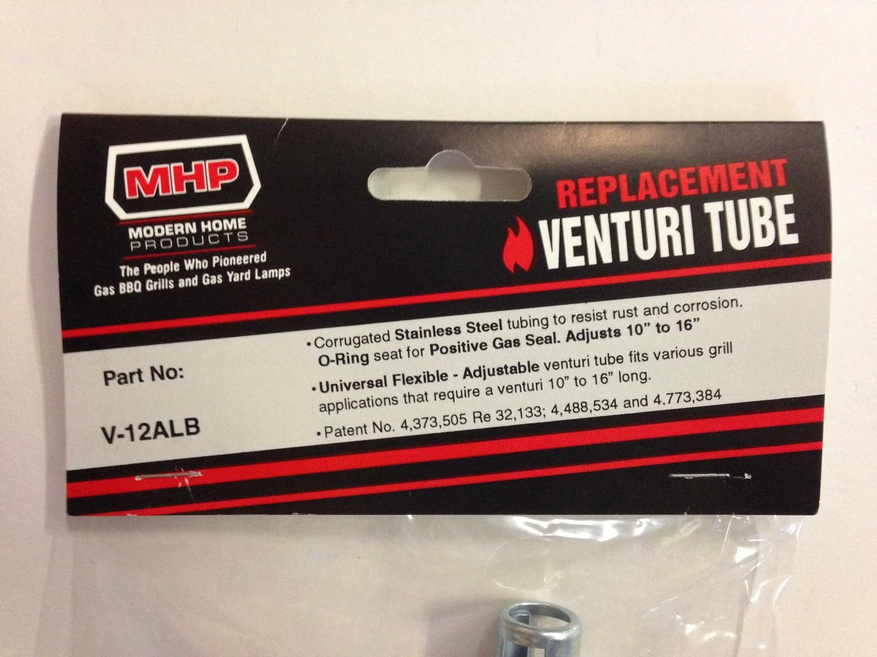 Universal Stainless Adjustable Single Venturi, X Long - V12ALB 1 Universal Stainless Adjustable Single Venturi, X Long - V12ALB