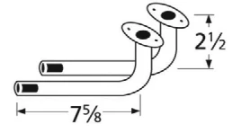 Charbroil, Kenmore Replacement L-shaped Venturi Pair 1 Charbroil, Kenmore Replacement L-shaped Venturi Pair