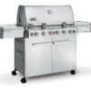 Weber S-670 Stainless Steel Propane Grill, Sear Burner, Rotisserie
